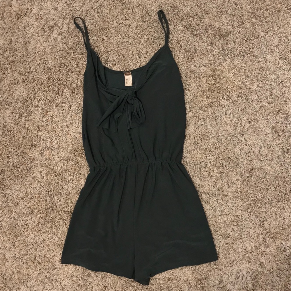Lani Dark Green Sleeveless Romper | Size S